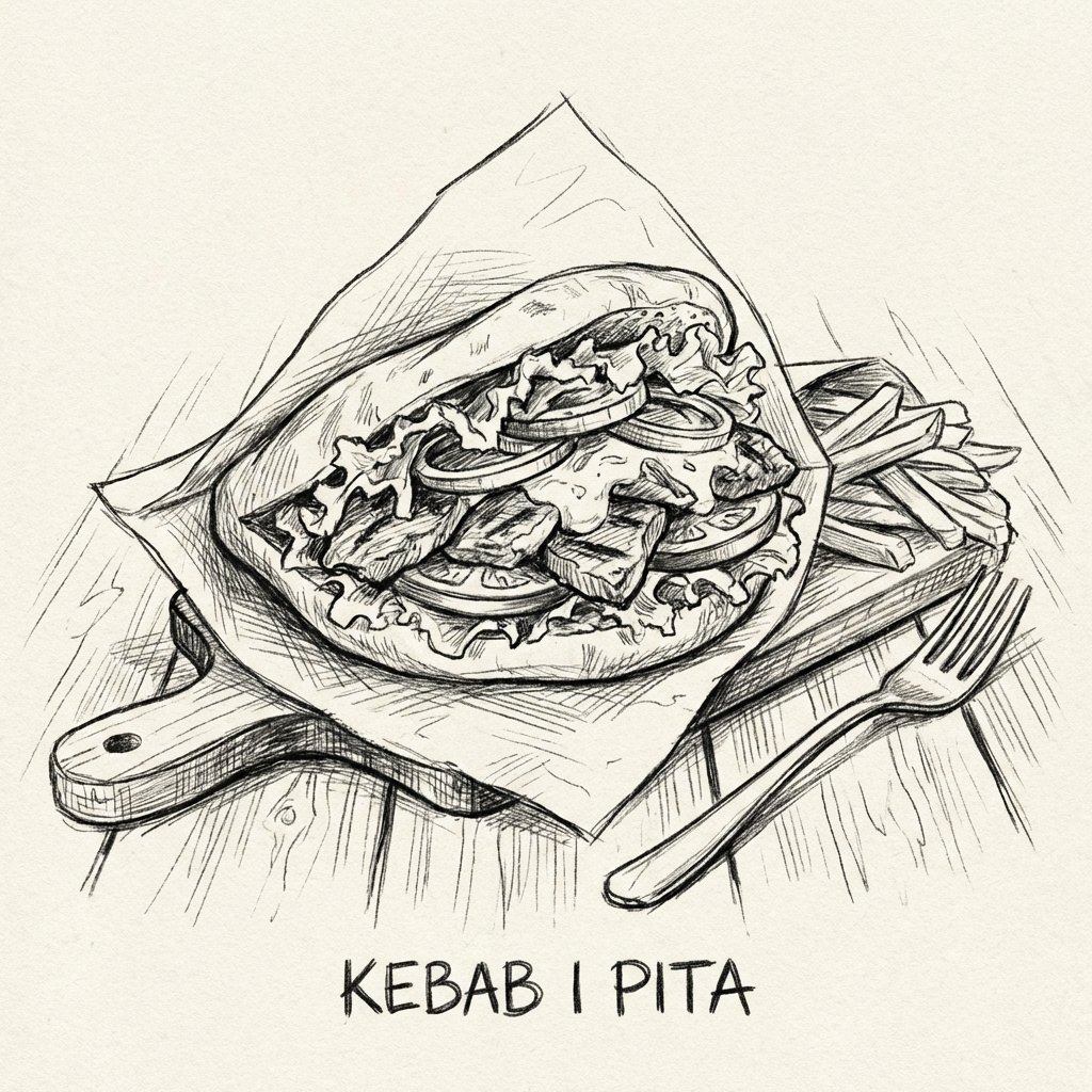 Fylt løvstek i pitabrød